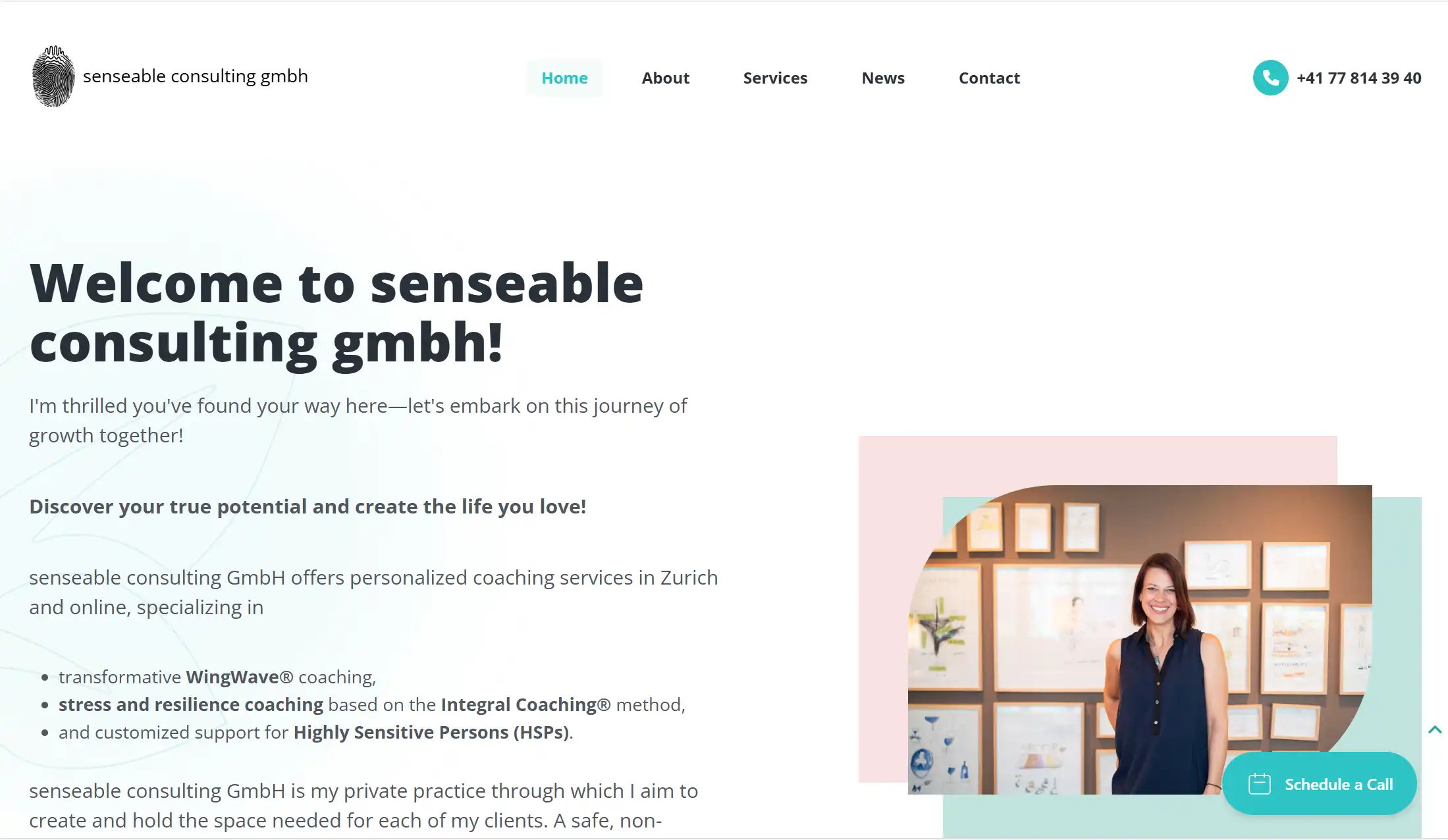 senseable coaching webpage.